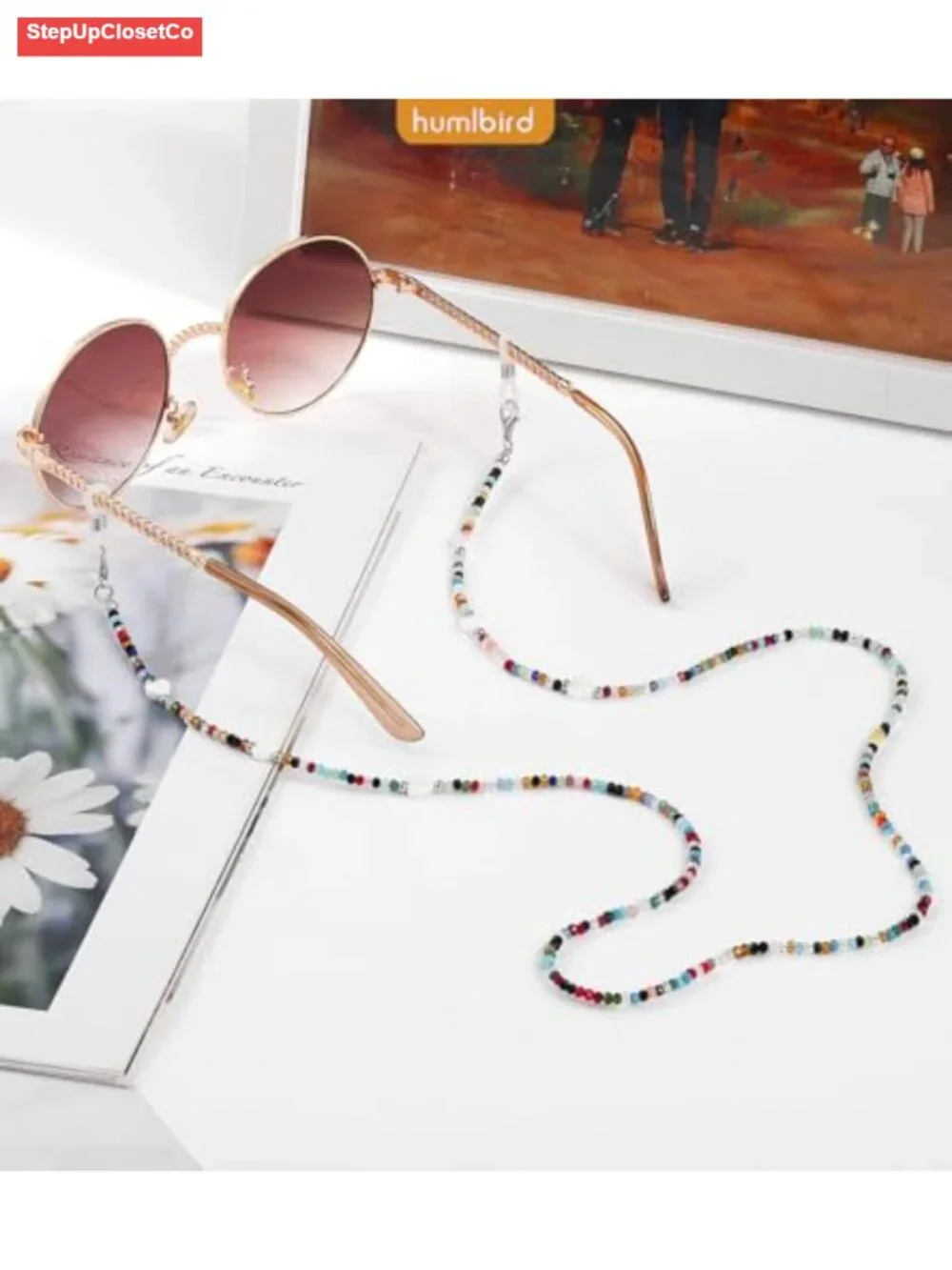 Women Beaded Eyeglass Chain Holder Boho Glasses Strap Necklace